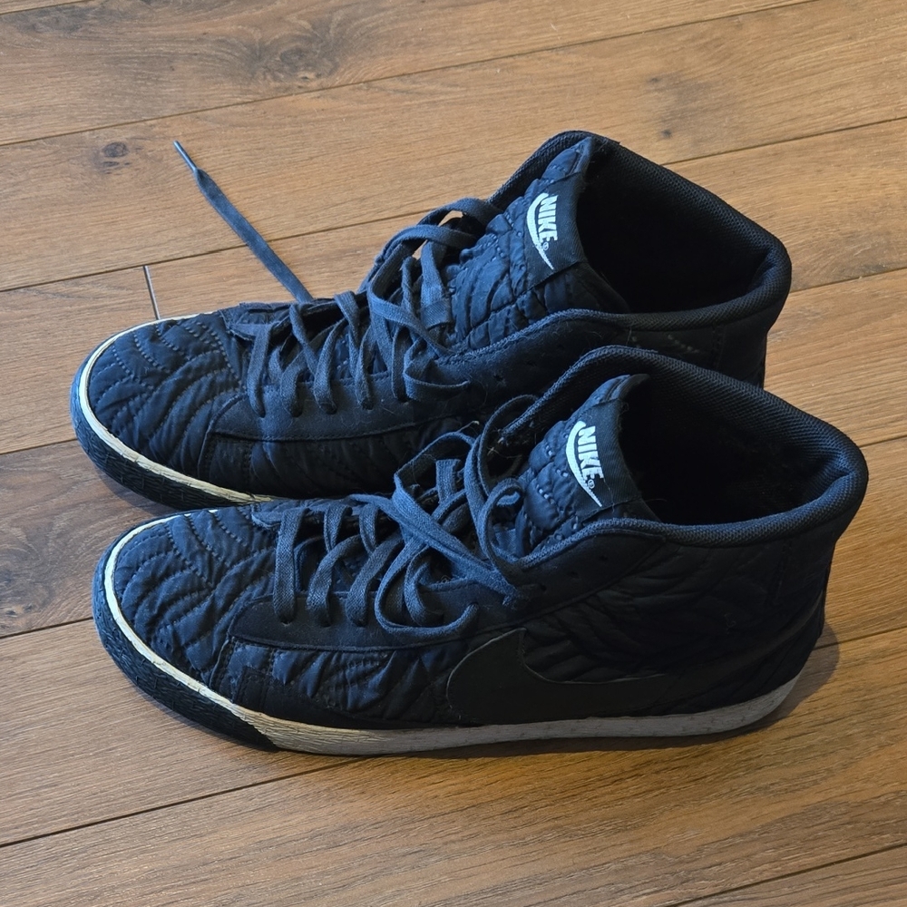 Nike Black Blazers Quilted Sneakers